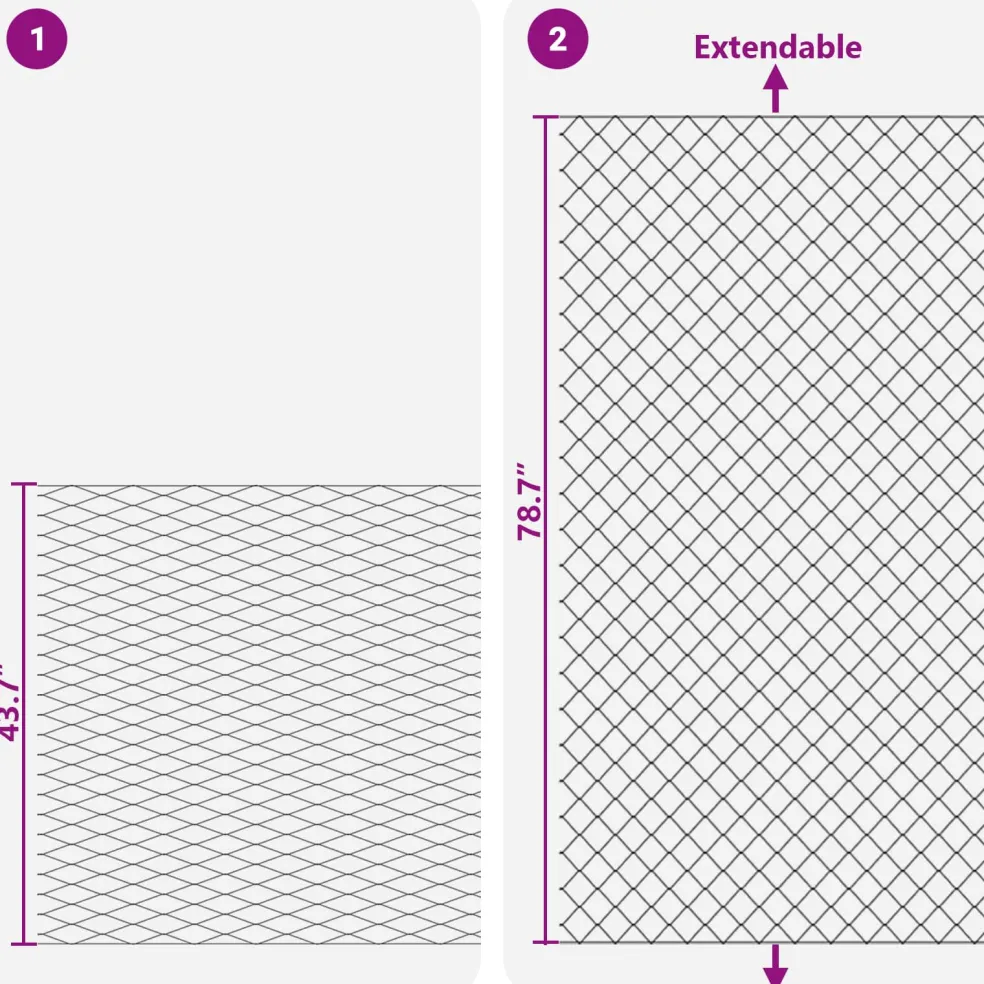 vidaXL Draadgaashek 2 x 10 m Staal Groen