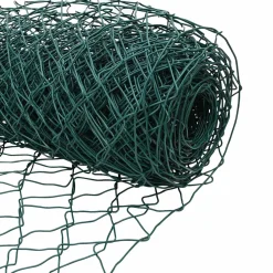vidaXL Draadgaashek 2 x 10 m Staal Groen