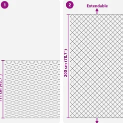 vidaXL Draadgaashek 2 x 10 m Staal Groen