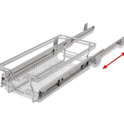 vidaXL Draadmanden uittrekbaar 2 st 300 mm zilverkleurig