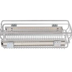 vidaXL Draadmanden uittrekbaar 2 st 300 mm zilverkleurig