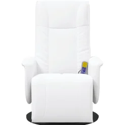 vidaXL Draaibare Massagestoel Wit 71 x 90 x 105 cm Nep Leer