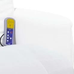 vidaXL Draaibare Massagestoel Wit 71 x 90 x 105 cm Nep Leer