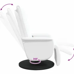 vidaXL Draaibare Massagestoel Wit 71 x 90 x 105 cm Nep Leer