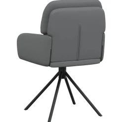vidaXL Draai Eetstoelen 4 st Kunstleer Grijs 59 x 59,5 x 90 cm