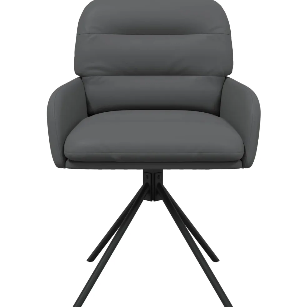 vidaXL Draai Eetstoelen 4 st Kunstleer Grijs 59 x 59,5 x 90 cm