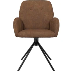 vidaXL Draai Eetstoelen 4 st Nep Suede Leer Bruin 54 x 55 x 86 cm
