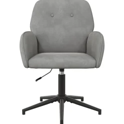 vidaXL Draaiende Bureaustoelen 2 st 54 x 55 x 90 cm Lichtgrijs fluweel
