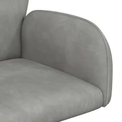 vidaXL Draaiende Bureaustoelen 2 st 54 x 55 x 90 cm Lichtgrijs fluweel
