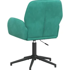 vidaXL Draaiende Bureaustoelen 2 st 54 x 55 x 90 cm Turquoise fluweel