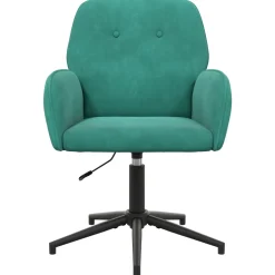 vidaXL Draaiende Bureaustoelen 2 st 54 x 55 x 90 cm Turquoise fluweel