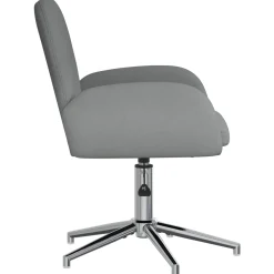 vidaXL Draaiende Bureaustoelen 2 st 54 x 58 x 90 cm Donkergrijs Stof