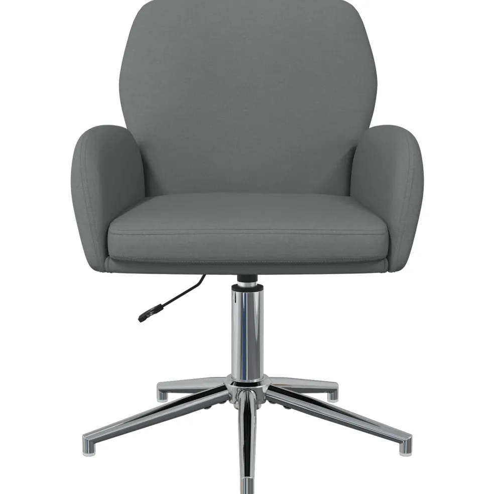 vidaXL Draaiende Bureaustoelen 2 st 54 x 58 x 90 cm Donkergrijs Stof