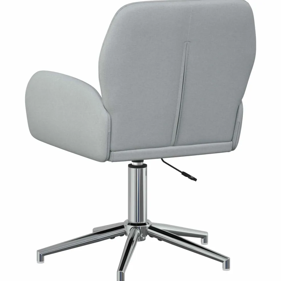 vidaXL Draaiende Bureaustoelen 2 st 54 x 58 x 90 cm Lichtgrijs Stof