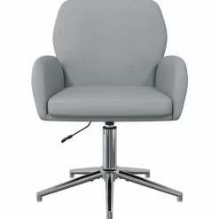 vidaXL Draaiende Bureaustoelen 2 st 54 x 58 x 90 cm Lichtgrijs Stof