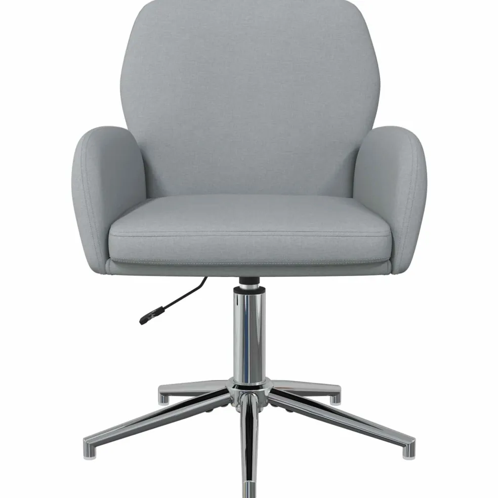 vidaXL Draaiende Bureaustoelen 2 st 54 x 58 x 90 cm Lichtgrijs Stof