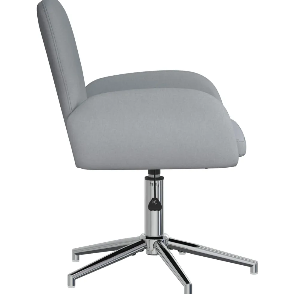 vidaXL Draaiende Bureaustoelen 2 st 54 x 58 x 90 cm Lichtgrijs Stof