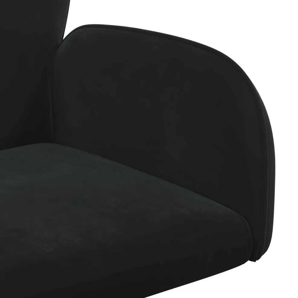 vidaXL Draaischrijfstoel 54 x 55 x 90 cm Zwart fluweel