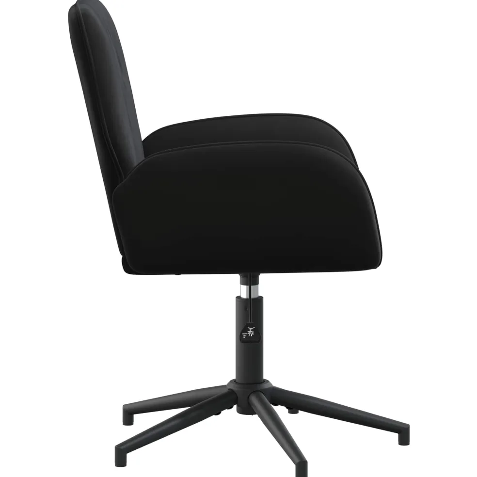 vidaXL Draaischrijfstoel 54 x 55 x 90 cm Zwart fluweel