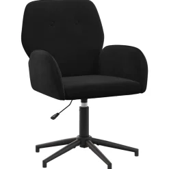 vidaXL Draaischrijfstoel 54 x 55 x 90 cm Zwart fluweel