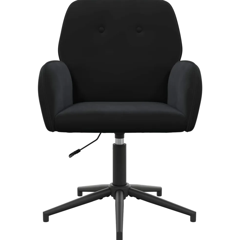 vidaXL Draaischrijfstoel 54 x 55 x 90 cm Zwart fluweel