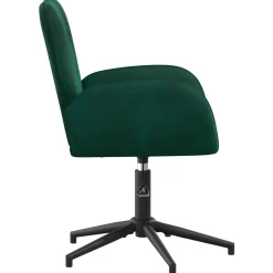 vidaXL Draaischrijfstoel 54 x 55 x 90 cm Donkergroen fluweel