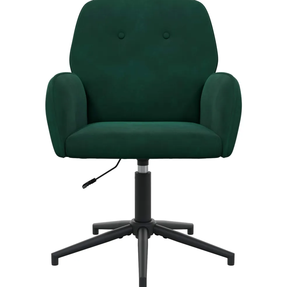 vidaXL Draaischrijfstoel 54 x 55 x 90 cm Donkergroen fluweel