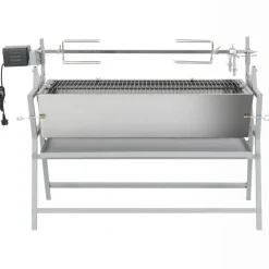 vidaXL Draaispit barbecue ijzer en roestvrij staal