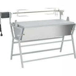 vidaXL Draaispit barbecue ijzer en roestvrij staal