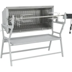 vidaXL Draaispit barbecue ijzer en roestvrij staal