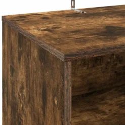vidaXL Draaitafelstand Gerookt eiken 47 x 39,5 x 74,5 cm Bewerkt hout
