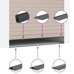 vidaXL Drempelprofiel voor garagedeur Zwart 74 x 20 mm 1 m EPDM-rubber