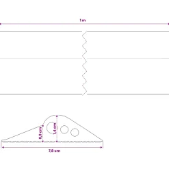 vidaXL Drempelprofiel voor garagedeur Zwart 78 x 14 mm 1 m EPDM-rubber