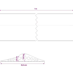vidaXL Drempelprofiel voor garagedeur 155 x 28 mm 1 m EPDM-rubber