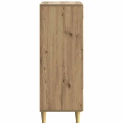 vidaXL Dressoir Artisanaal eiken 66 x 34,5 x 95 cm Bewerkt hout