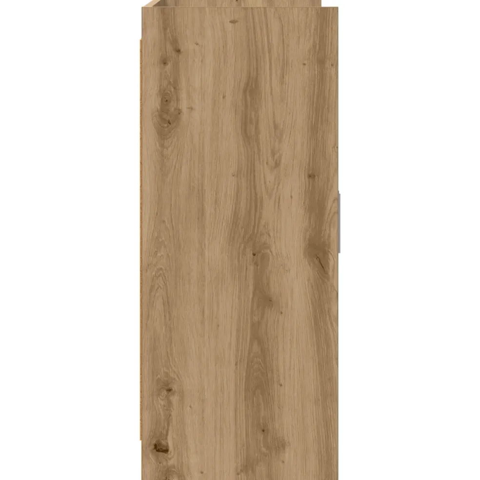 vidaXL Dressoir Artisanaal eiken 98,5 x 33 x 80 cm Bewerkt hout