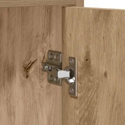 vidaXL Dressoir Artisanaal eiken 98,5 x 33 x 80 cm Bewerkt hout
