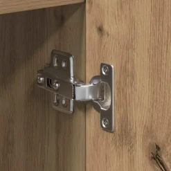 vidaXL Dressoir Artisan Eiken 90 x 34 x 80 cm Bewerkt hout
