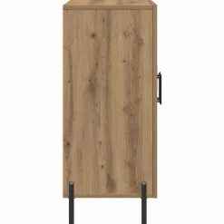 vidaXL Dressoir Artisan Eiken 90 x 34 x 80 cm Bewerkt hout