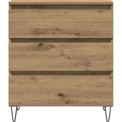 vidaXL Dressoir Artisan Eiken 60 x 35 x 70 cm Bewerkt hout