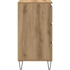 vidaXL Dressoir Artisan Eiken 60 x 35 x 70 cm Bewerkt hout