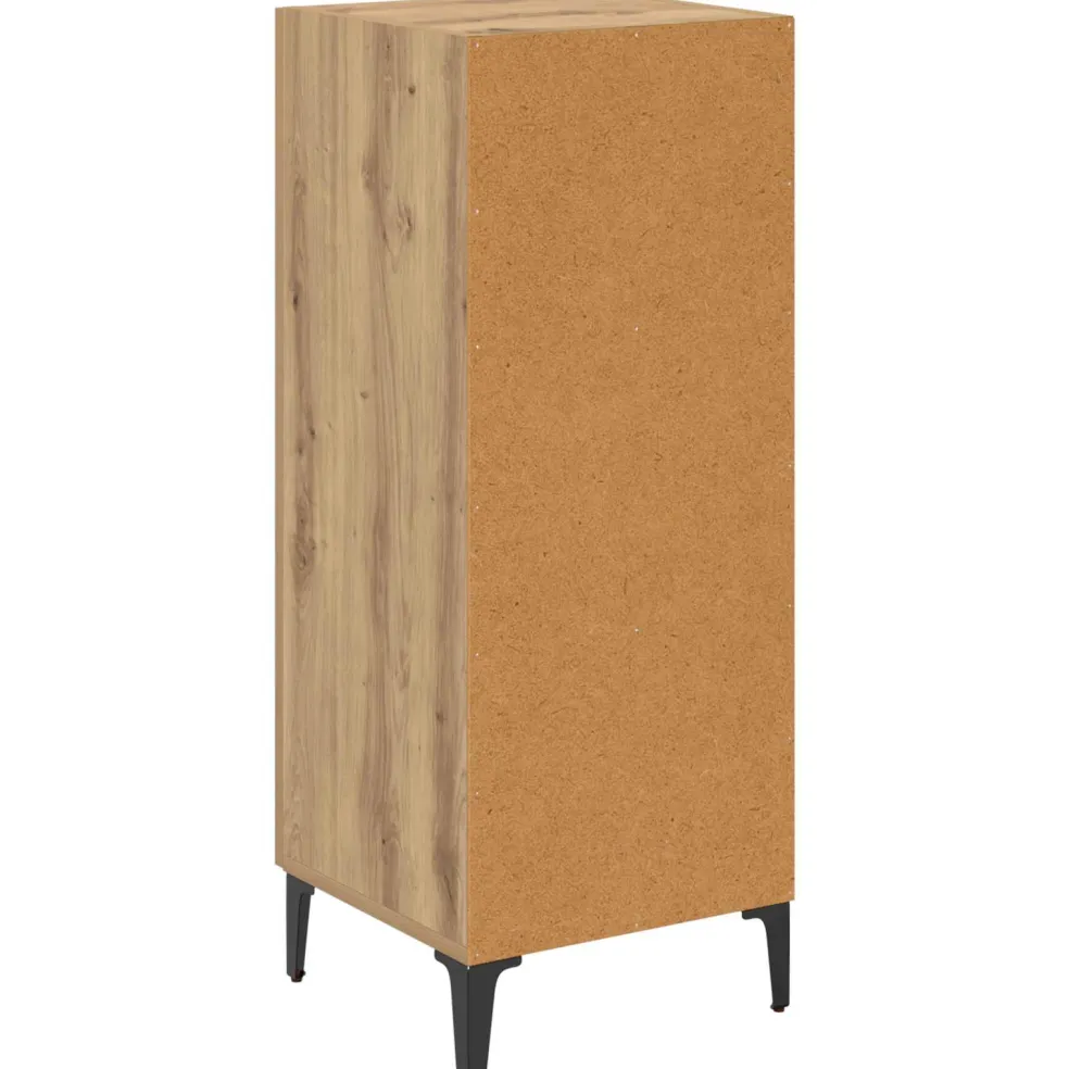 vidaXL Dressoir Artisan Eiken 34,5 x 34 x 90 cm Bewerkt hout