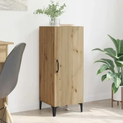 vidaXL Dressoir Artisan Eiken 34,5 x 34 x 90 cm Bewerkt hout