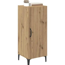 vidaXL Dressoir Artisan Eiken 34,5 x 34 x 90 cm Bewerkt hout