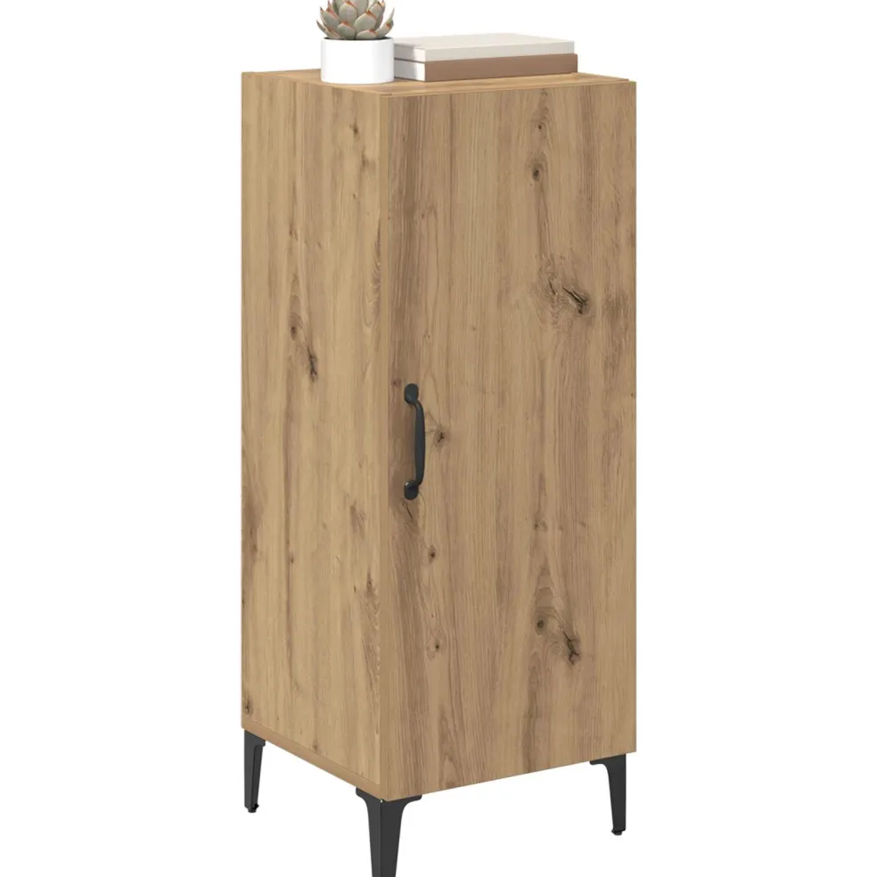 vidaXL Dressoir Artisan Eiken 34,5 x 34 x 90 cm Bewerkt hout
