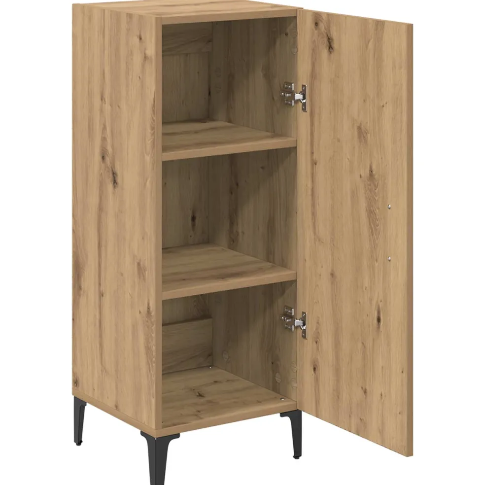 vidaXL Dressoir Artisan Eiken 34,5 x 34 x 90 cm Bewerkt hout