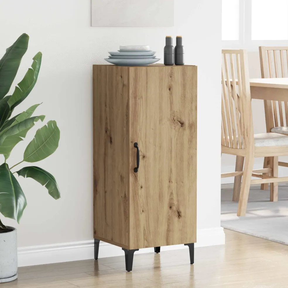 vidaXL Dressoir Artisan Eiken 34,5 x 34 x 90 cm Bewerkt hout