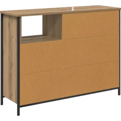 vidaXL Dressoir Artisan Eiken 100 x 33 x 75 cm Bewerkt hout