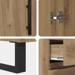 vidaXL Dressoir Artisan Eiken 69,5 x 34 x 90 cm
