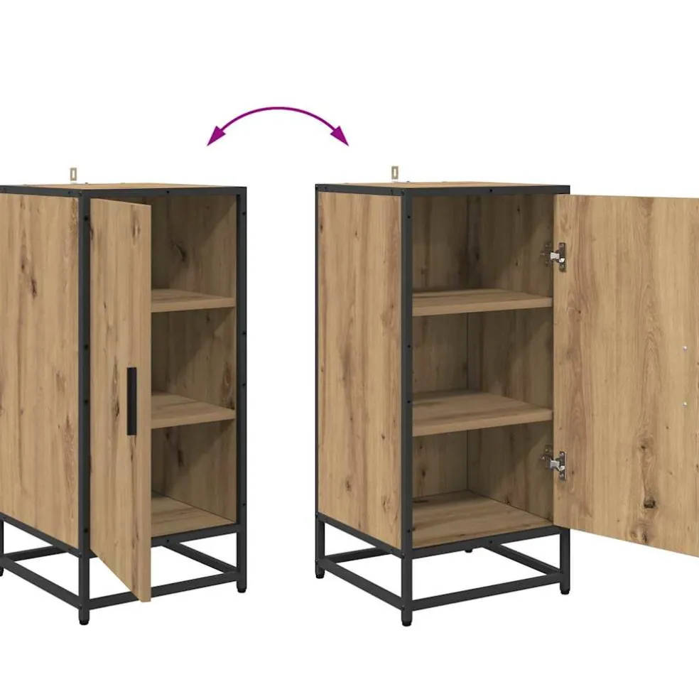 vidaXL Dressoir Artisan Eiken 35,5 x 35 x 76 cm